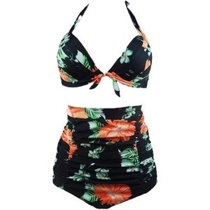 NWT FROM BOUTIQUE HIGH WAISTED BIKINI SMALL